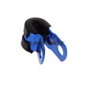 Holder bremseledning JMP bolt 6 mm aluminium blå