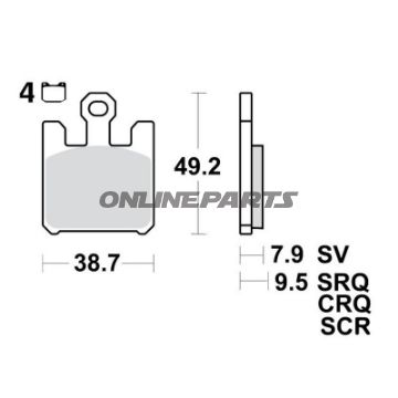 Bremseklods Sinter TRQ TRW