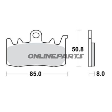 Bremseklods Sinter TRQ TRW