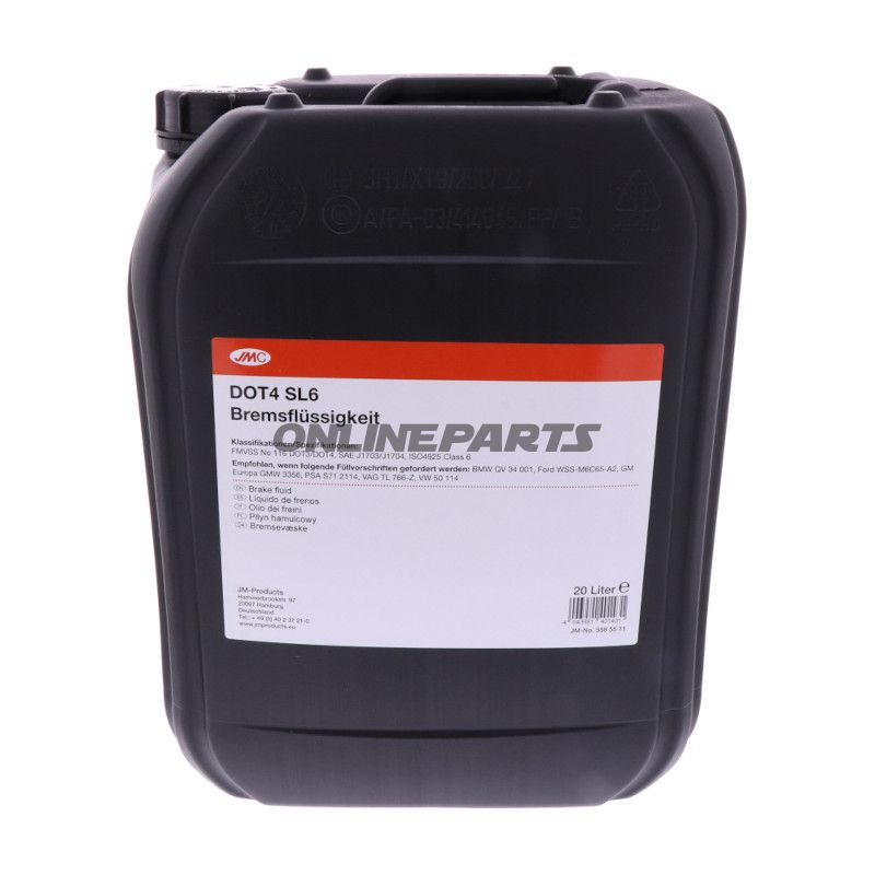 Bremsflüssigkeit DOT4 SL6 20 Liter JMC Alternative: 5585492
