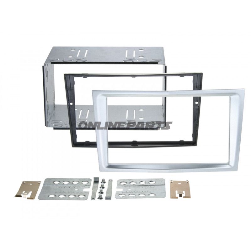 Radioblende 2-DIN matt-chrom
