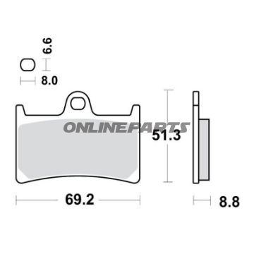 Bremseklods Sinter TRQ TRW Alternativ: 7321441