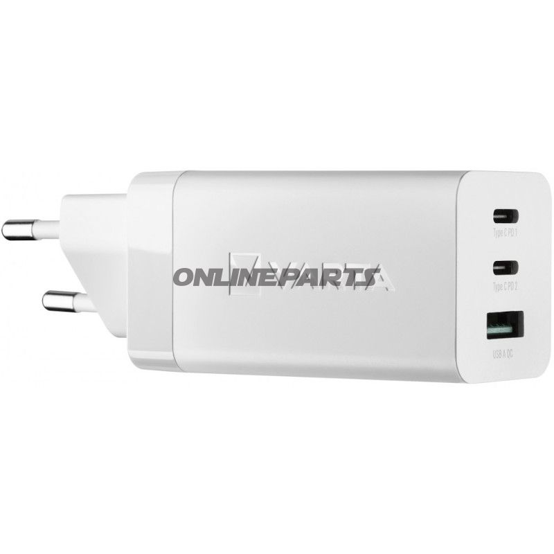 Ladegerät 230V GAN 65W Varta USB  +  USB-C 3.25 A
