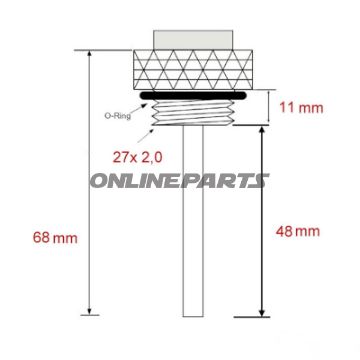 Öltemperatur Direktmesser JMP 27X2 mm Alternative: 7090060