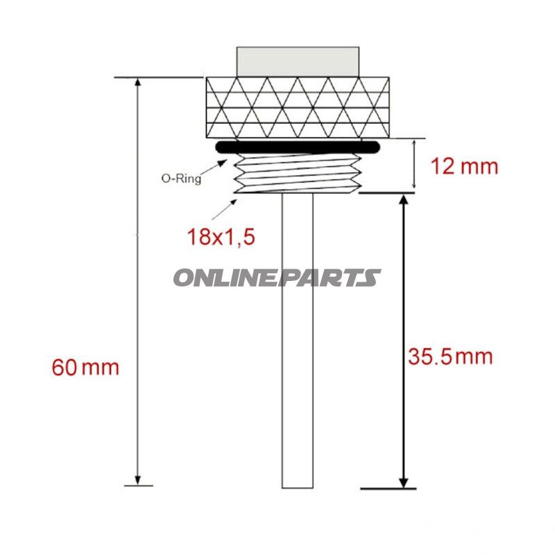Öltemperatur Direktmesser JMP 18X1.5 mm Alternative: 7090059