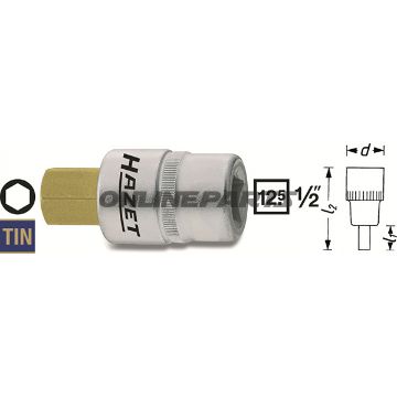 Innensechskant-Stecknuss 1/2 12MM Länge 60MM