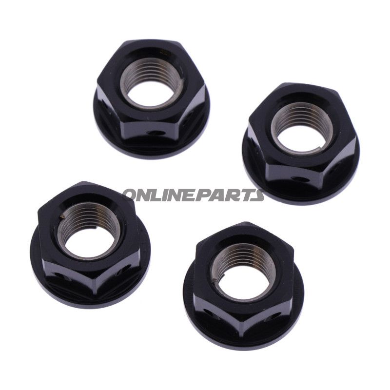 Møtrik Kædeskive Sæt JMP Bolt M10 x 1.25 mm Alu Racing Sort