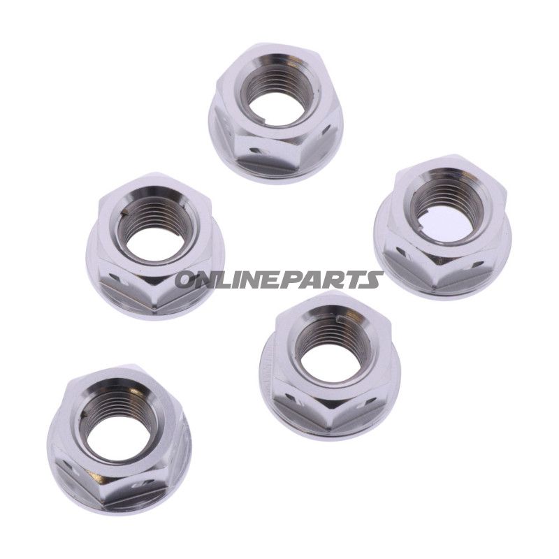 Mutter Kettenrad Satz JMP Bolt M10 x 1.25 mm Alu Racing silber