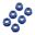 Mutter Kettenrad Satz JMP Bolt M10 x 1.25 mm Alu Racing blau