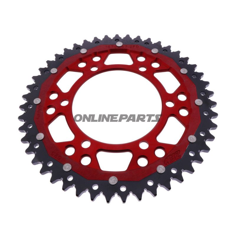 Kettenrad Dual 47Z Teilung 525 rot ZF Innendurchmesser 110 Lochkreis 130
