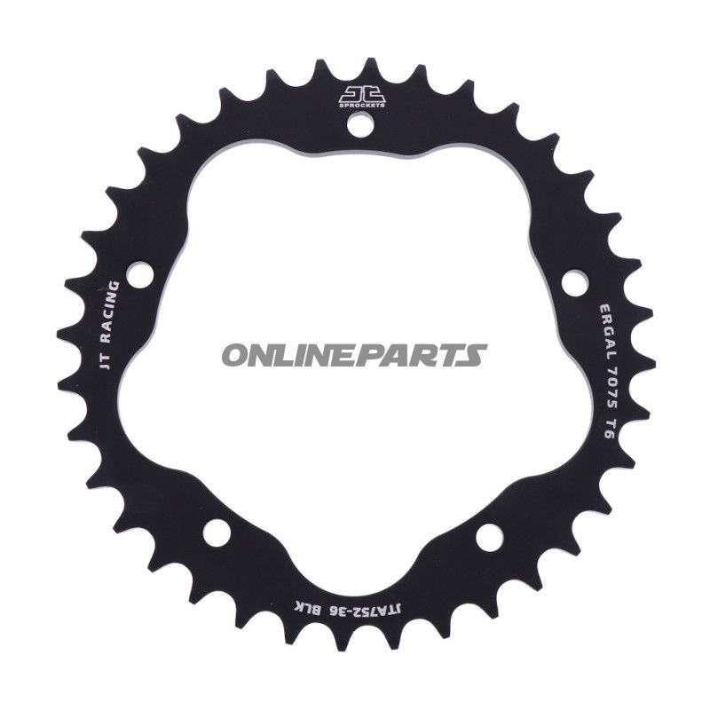 Alu-Kettenrad 36Z Teilung 525 schwarz für Kettenradträger 7585011