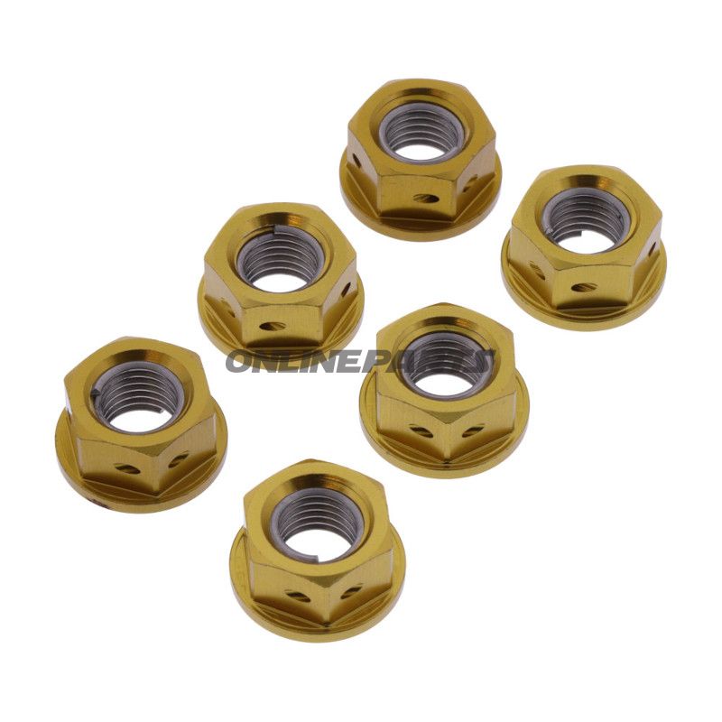 Møtrik Kædeskive Sæt JMP Bolt M10 x 1.25 mm Alu Racing guld
