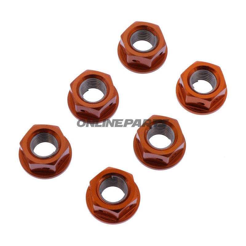 Møtrik Kædeskive Sæt JMP Bolt M10 x 1.25 mm Alu Racing Orange