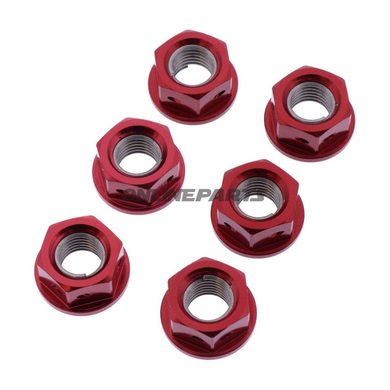 Møtrik Kædeskive Sæt JMP Bolt M10 x 1.25 mm Alu Racing rød