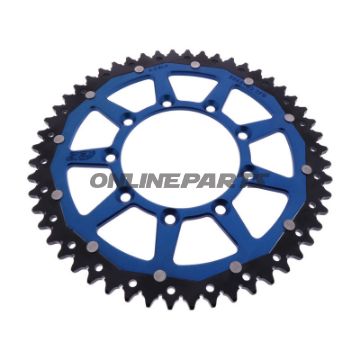 Kettenrad Dual 52Z Teilung 520 blau ZF Innendurchmesser 105 Lochkreis 124.50
