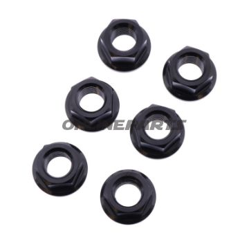 Mutter Kettenrad Satz JMP Bolt M10 x 1.25 mm Edelstahl V4A schwarz