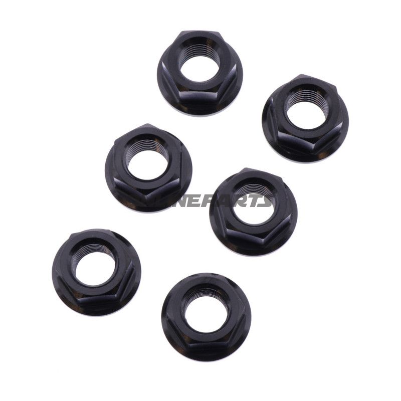 Mutter Kettenrad Satz JMP Bolt M10 x 1.25 mm Edelstahl V4A schwarz