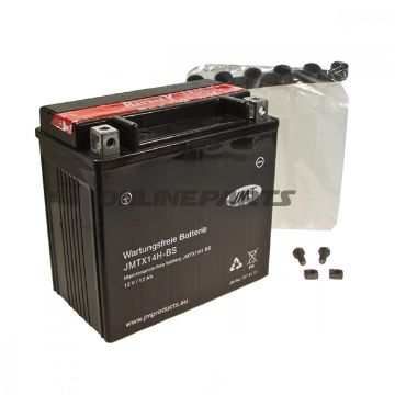 Motorcykelbatteri Ytx14h-Bs Jmt inklusive syrepakke