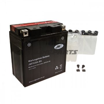 Motorcykelbatteri Ytx20a-Bs Jmt inklusiv syrepakke