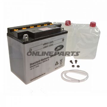 Motorcykelbatteri Yb16l-B Jmt inklusive syrepakke