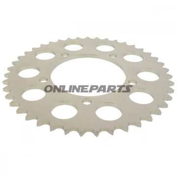 Bag tandhjul Alu 43 Tooth Pitch 520 Silverinner Diameter 100 Bolt Spacing 120