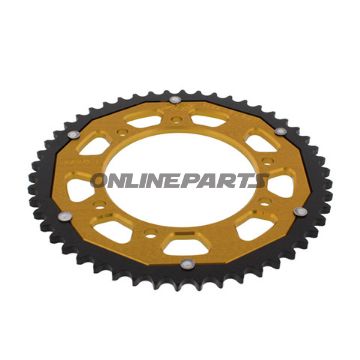 Bagtandhjul Dual 50Z deling 428 guld Zf indvendig diameter 105 boltcirkel 125