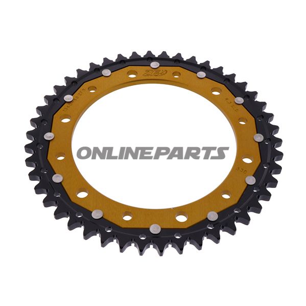 Bag tandhjul Dual 46 Tooth Pitch 530 Goldzf Inner Diameter 154 Bolt Spacing 176