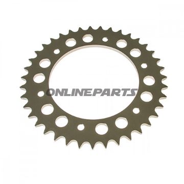 Bag tandhjul Alu 54 Tooth 520 Pitch Silveresjot Inner Diameter 125 Bolt Spacing 150
