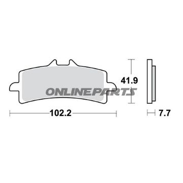 Bremseklods Sinter SCR TRW Alternativ: 7320012