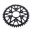 BAGESTE TANDHJUL ALUMINIUM 44 TAND PITCH 520 SORT INDVENDIG DIAMETER 063 BOLTAFSTAND 110