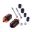 BAR ENDS ALU DAYTONA SORT/ORANGE IND 14-19 MM