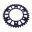 BAGESTE TANDHJUL ALUMINIUM 38 TAND PITCH 520 SORT JT INDVENDIG DIAMETER 100 BOLTAFSTAND 124