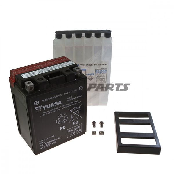 Motorcykelbatteri Ytx14ah-Bs Yuasaincluding Acid Pack