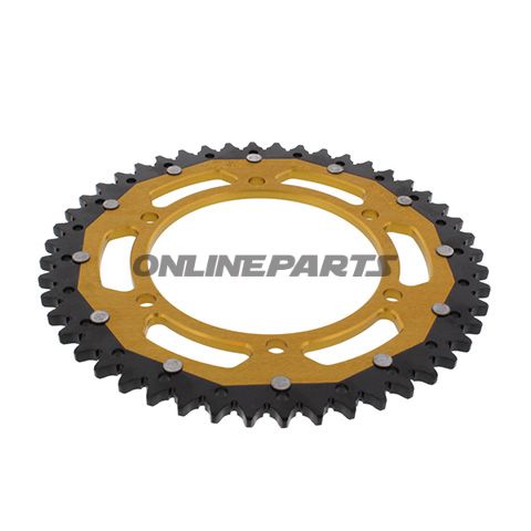 Tandhjul Dual 42Z tænder 525 guld ZF Indre diameter 080 Hulmønster 110