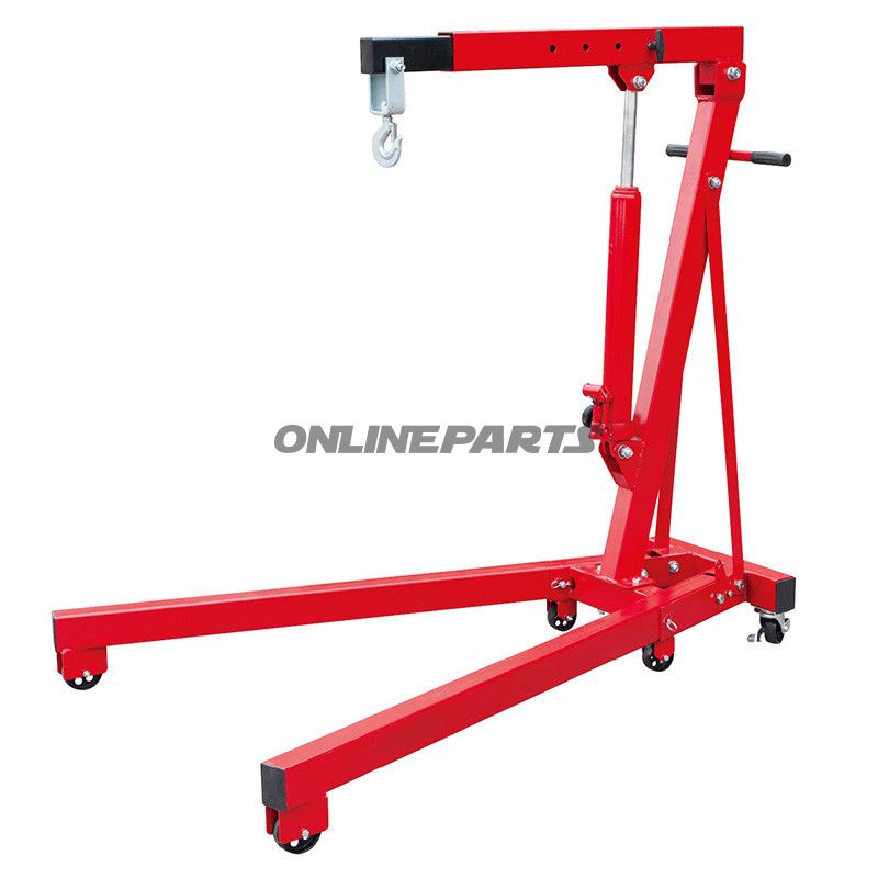 Produktbild von Begoniape Klappbarer Werkstattkran – 2 T Tragkraft, 4-fach Verstellbar, Mit Motorbalken & Hydraulikpumpe (8 T)