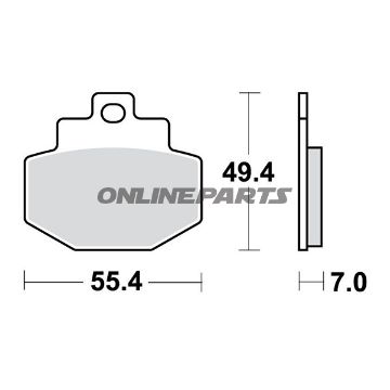 Sinterbremseklods Scooter Trw eller 7323025