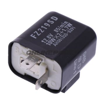 Elektronisk blinkrelæ, originalt reservedel, 12.8V, 2-polig