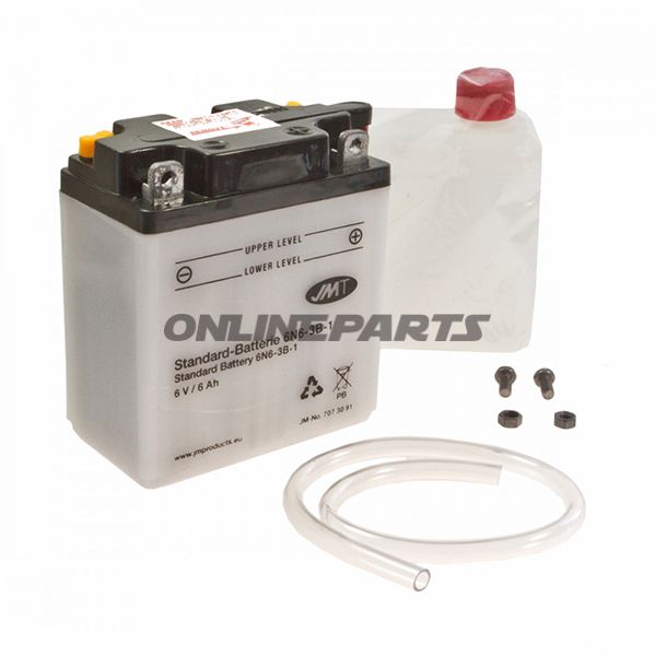 Jm Batteri 6N6-3B-1Including Acid Pack