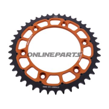 Bagtandhjul Twinstar 42Z deling 520 orange JT indvendig diameter 125 boltcirkel 150