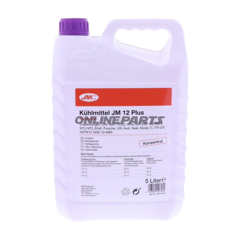 KØLEVÆSKE JM 12+ 5L JMC MED FROSTBESKYTTELSE LILLA