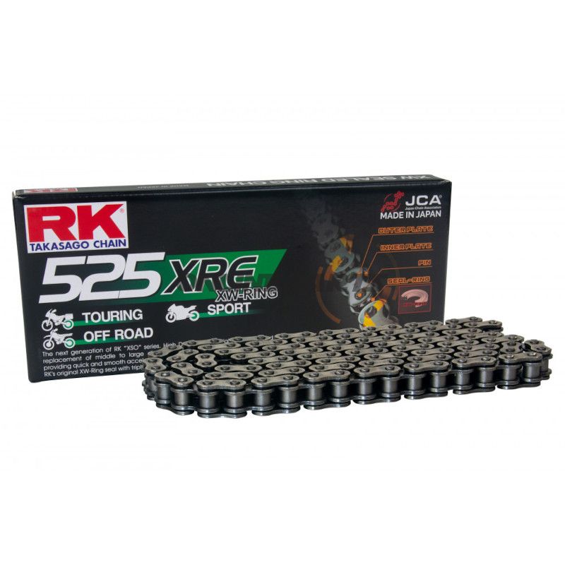 RK XW-RINGK 525XRE/124 KÆDE ÅBEN W NITTELÅS