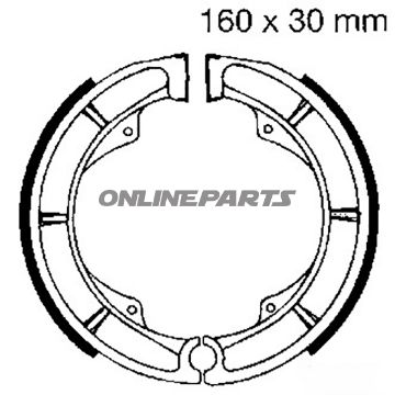Bremsesko inklusive fjedre EBC eller 7860356 bl.a. Suzuki DR 750 S
