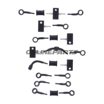 Bremsslange Stålflex Kit Tilslutning sort 10-delt