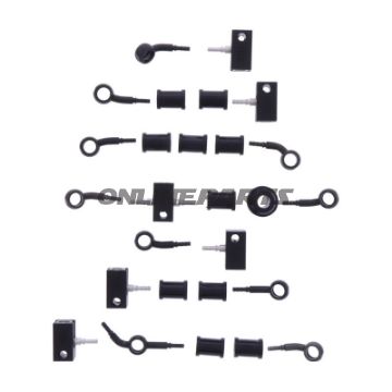 Bremsslange Stålflex Kit Tilslutning sort 9-delt
