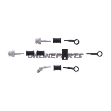 Bremsslange Stålflex Kit Tilslutning sort 4-delt