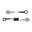 Bremsslange Stålflex Kit Tilslutning sort 2-delt bl.a. Suzuki GSF 1250 SA