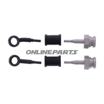 Bremsslange Stålflex Kit Tilslutning sort 2-delt