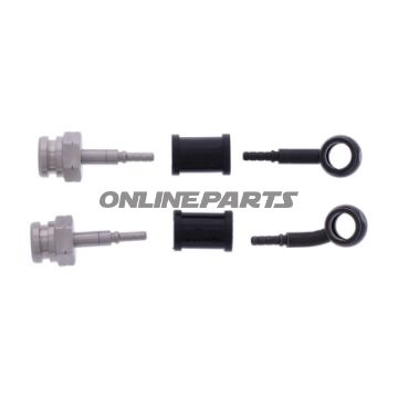 Bremsslange Stålflex Kit Tilslutning sort 2-delt