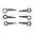 Bremsslange Stålflex Kit Tilslutning sort 3-delt bl.a. Ducati Multistrada 1260