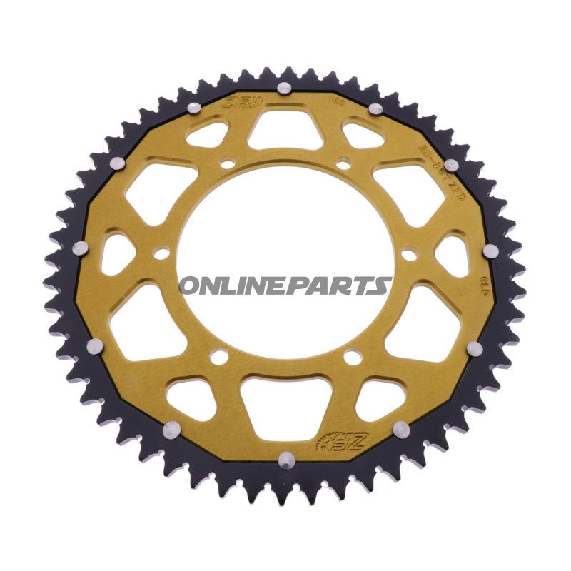 BAGESTE TANDHJUL DOBBELT 58 TANDHØJDE 428 GULD ZF INDVENDIG DIAMETER 108 BOLT AFSTAND 123